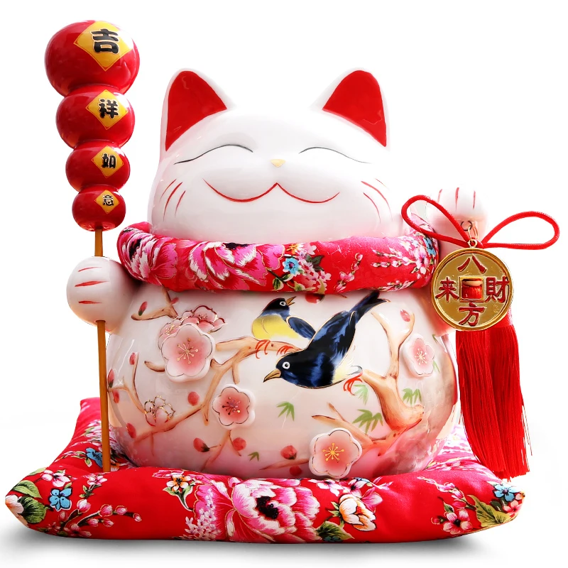 Japanese Ceramic Lucky Cat Piggy Bank Large Shop Opening Creative Gift