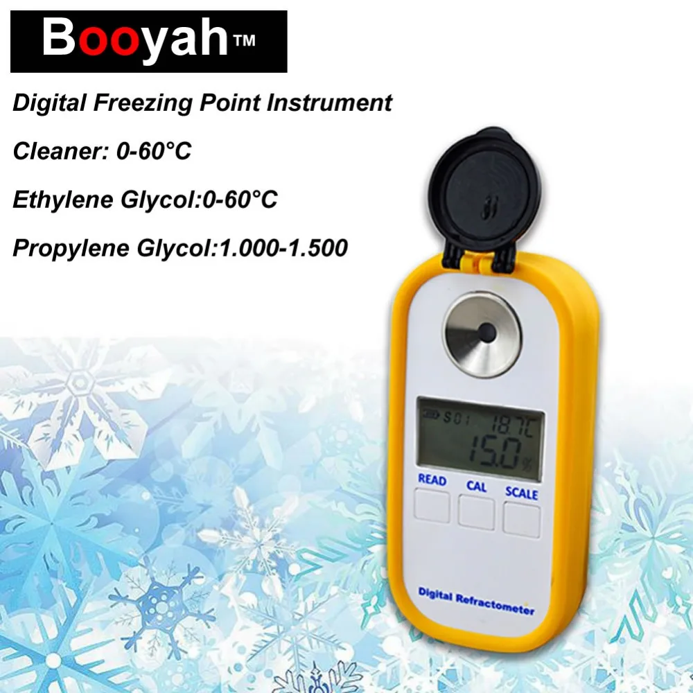 

Booyah Digital Cleaner Concentration -60 Antifreeze Freezing Point Meter High Precision Refractometer Battery Fluid Hydrometer