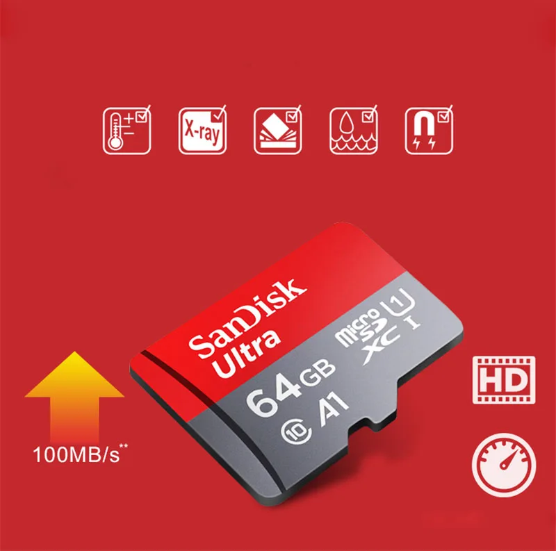 SanDisk Ultra карты памяти 128 ГБ 64 ГБ 32 ГБ 16 ГБ 8 ГБ Micro SD карты SDHC/SDXC class10 UHS-I 98 МБ/s-100MB/S TF карты для смартфонов