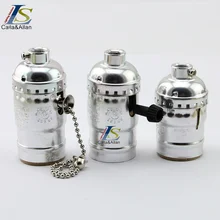 E26 алюминиевый силв эдисональная лампа ретро подвесной светильник держатель приспособление промышленная винтажная лампа «сделай сам» держатель световые аксессуары