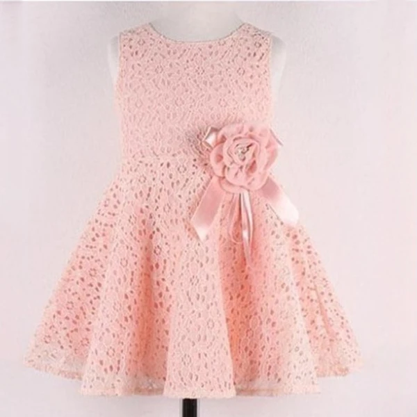 

Baby Girls 2-7 Year Lace Dress One Piece Floral Toddler Infants Princess Dress