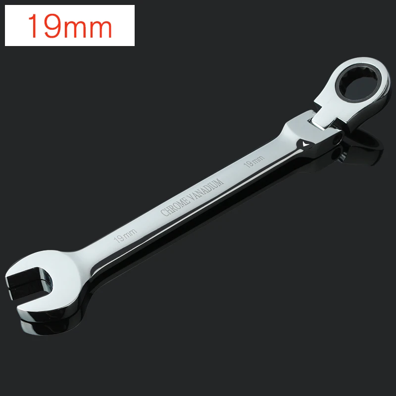 

19mm Ratchet Wrench Combination Spanners set Bike Torque Open End Flexible Head Wrench Nut Tool
