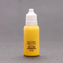 5 шт./Перманентный макияж Пигмент татуировки набор чернил 15 мл Желтый Микро Пигмент для ручки татуировки чернила