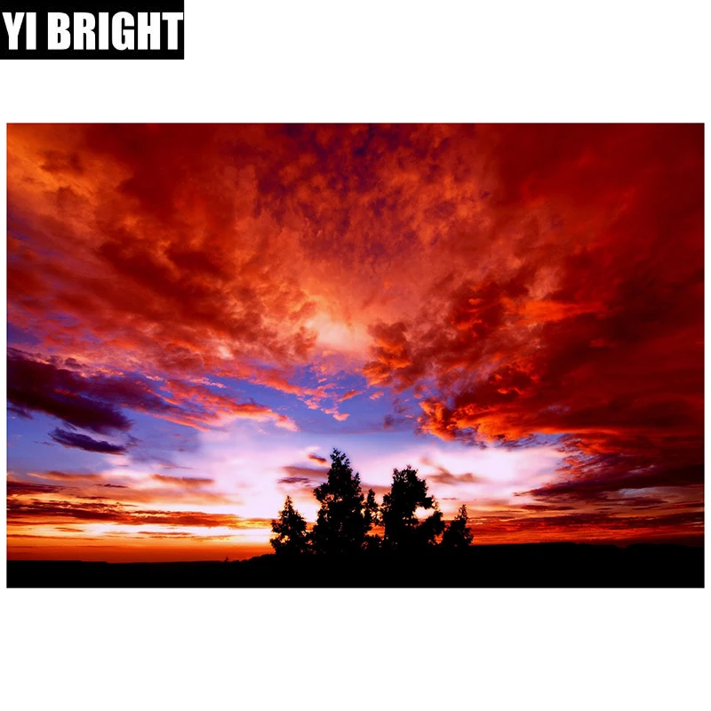 

Full DIY Square/Round 5D Diamond Painting Red cloud Diamond Embroidery Cross Stitch Needlework Home Decorative Mosaic XPZ