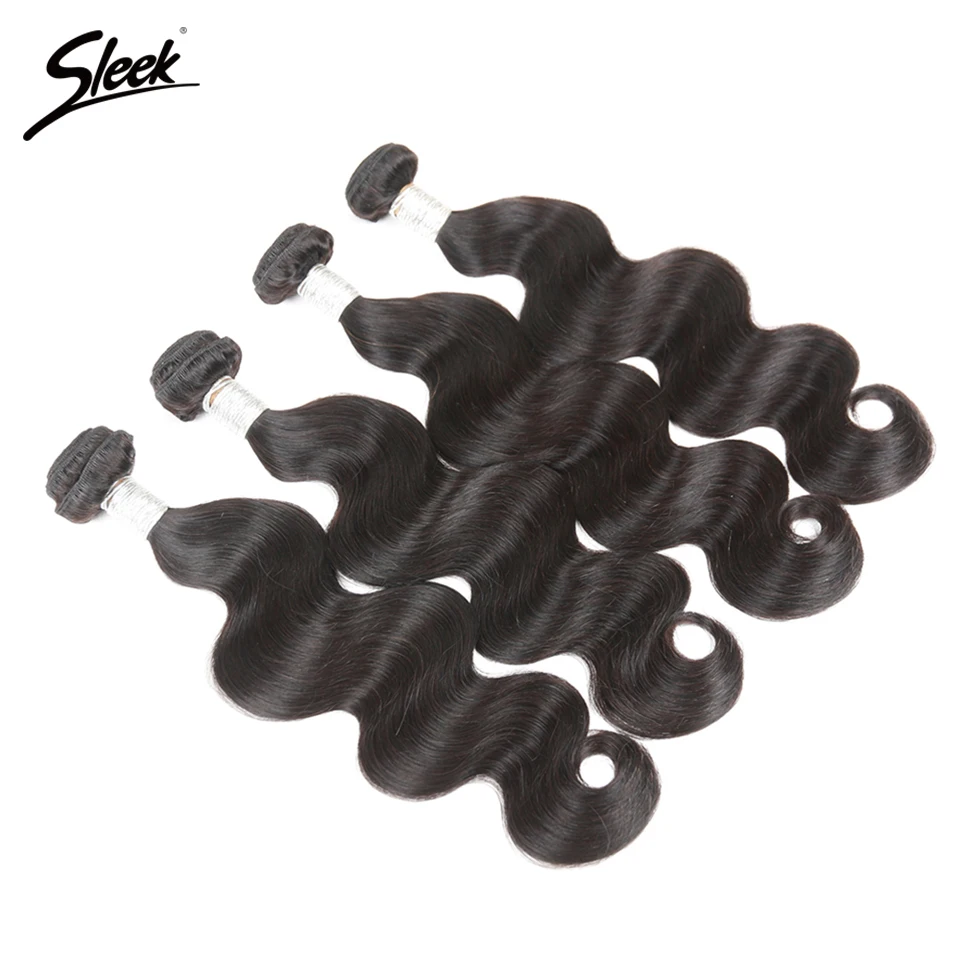 Sleek Peruvian Body Wave Hair Weave Remy Human Hair Extension 10-30 Inch Can Buy 3/4 Bundles Deals Natural Color Free Shipping body-wave