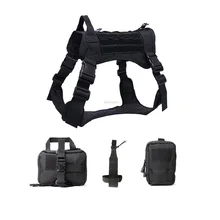Армейский военный тактический жилет для собак Molle охотничий жилет для собак для тренировок на открытом воздухе полицейский жилет для собак с мешочками для бутылки с водой