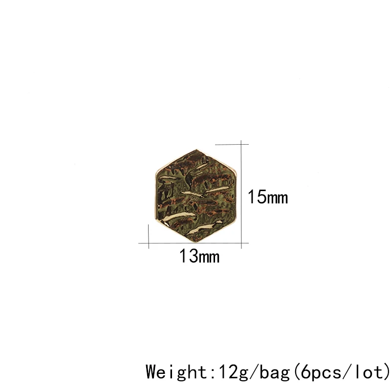 Сплав Цинка Золотой Металл геометрические шестигранные базовые серьги соединители Linkers 6 шт./лот для DIY серьги ювелирные аксессуары