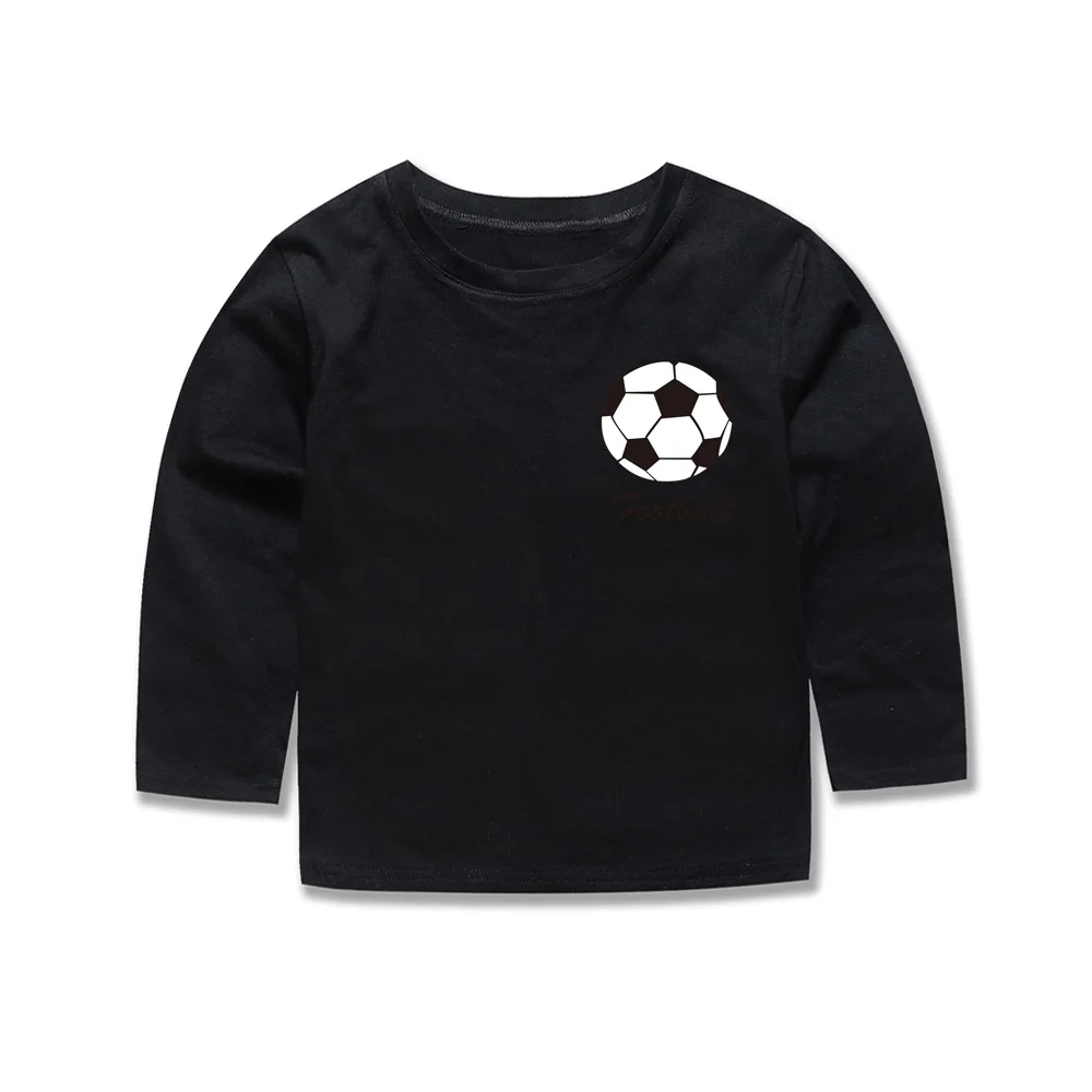 Новая брендовая весенне-осенняя одежда для детей, детские футболки с длинными рукавами Топы с длинными рукавами для малышей, Футбольная Одежда для девочек, футболка, топы - Цвет: L-TTTQ12