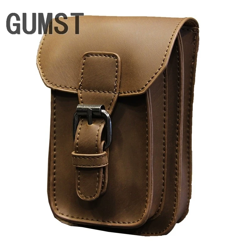 Bolsa da Cintura dos Homens de Couro Bloco de Fanny Bolsa de Telefone pu do Vintage Crazy Horse Viagem Loops Bum Belt Bolsa Bolsas Carteira W1083 Hip