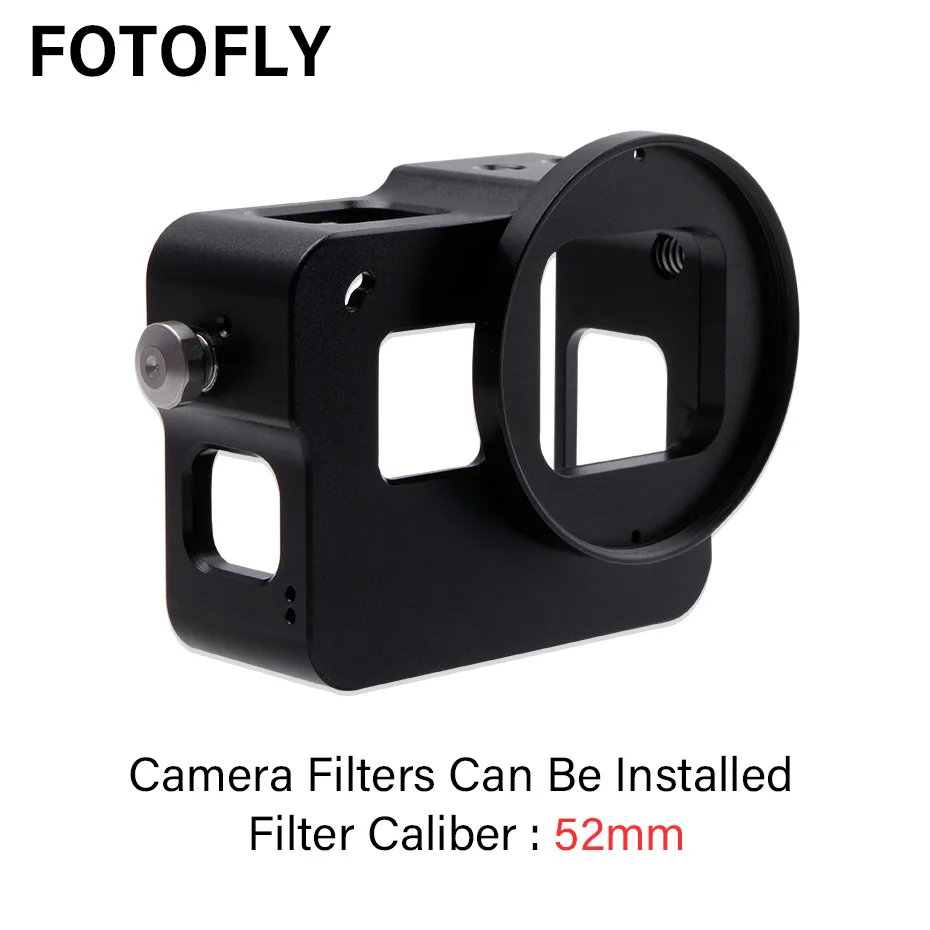 Fotofly экшн-камеры Go Pro Hero5/6 plus/7 алюминиевая переноска для собак спортивные Камера Корпус коробка для GoPro Hero 5 6 7 Черный Защитный экшн Камера аксессуар