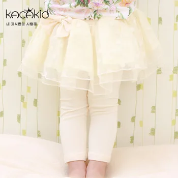 

Kacakid baby girls Skirt-Pants kids Bow Skirt children Autumn Girls Leggings Princess Skirt Cotton Tutu Trousers