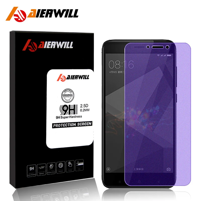 Aierwill For Xiami Redmi Note 4X Tempered Glass Anti Blue Light Matte Glass 2 5D Screen