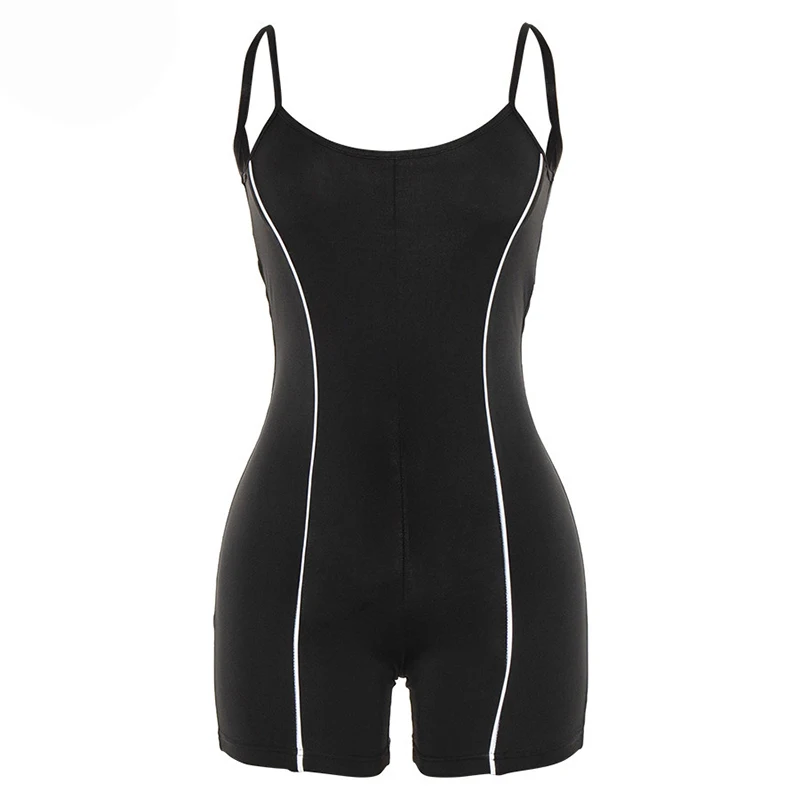 

Women Clothing Jumpsuits Summer Fashion Sleeveless Slim Sports Jumpsuit Strapless Backless Short Rompers