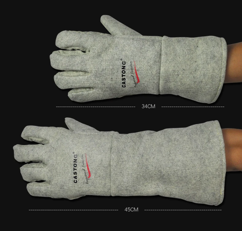500 градусы высокой температуры перчатки из арамидного волокна огнеупорные огнестойкие защитные перчатки анти-скальдинг анти-тепло защитные перчатки