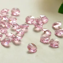 14 мм 500 шт./лот хрустальная люстра Запчасти Стекло хрустальные бусины восьмиугольник ювелирных изделий Suncatcher