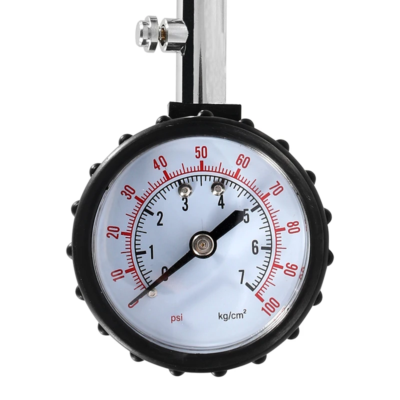 YCCPAUTO-medidor de presión de neumáticos de tubo largo, probador de presión de aire de alta precisión para coche y motocicleta, 0-100Psi, Universal