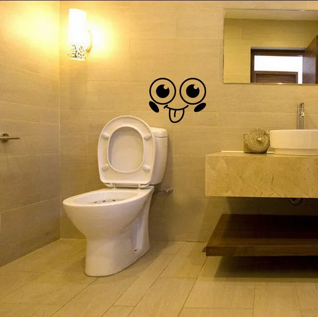 Schönes Design Smiley Lustige Toilette Bad Aufkleber Sitz Decor ... Schönes Design Smiley Lustige Toilette Bad Aufkleber Sitz Decor ...