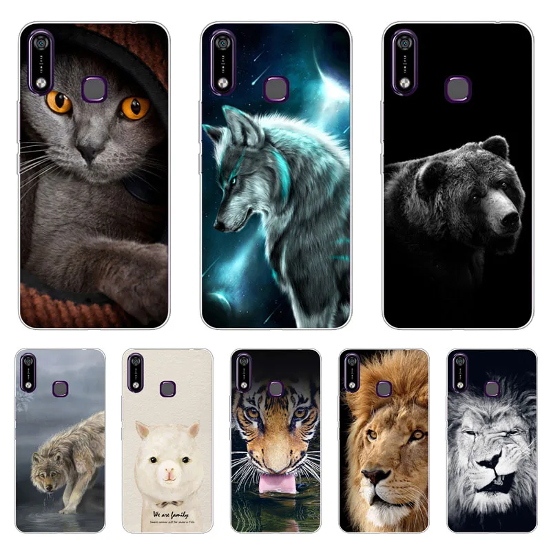 Infinix Hot 7 X624 Case Silicon Fierce animals Painting Soft TPU Back Cover for Hot7 X624B Phone shell Coque Funda |