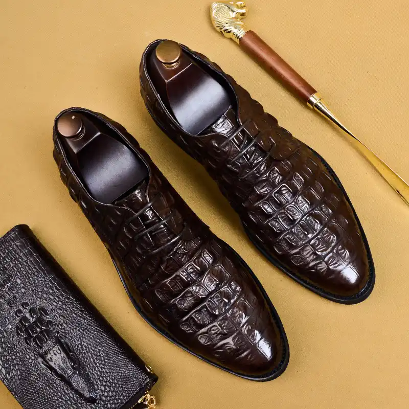 mens crocodile dress shoes