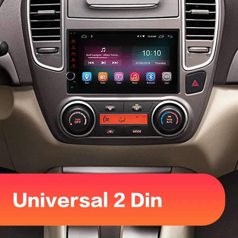 Owice 2 ГБ Android 8,1 универсальное радио автомобильный dvd 2 din gps навигация Wifi стерео видео " автомобильный мультимедийный плеер Поддержка Bluetooth