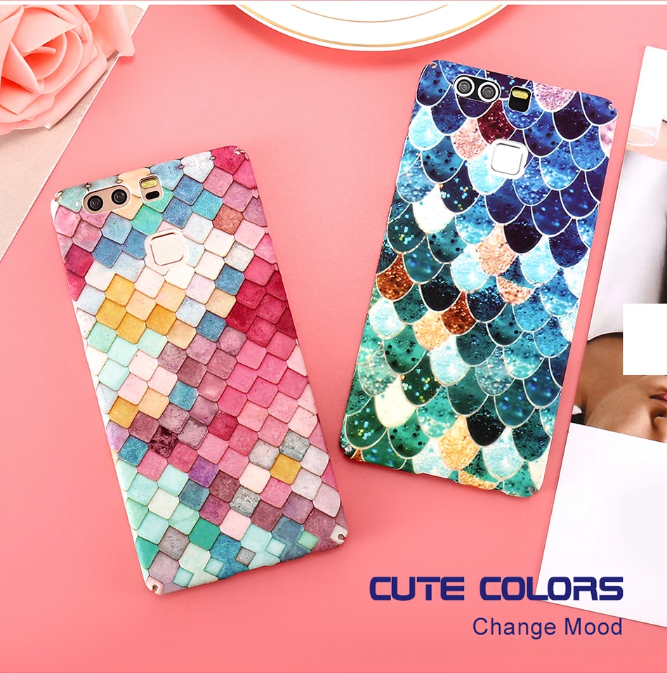 KISSCASE Mermaid 3D Colorful Scales Case For Samsung Galaxy S7  Edge A3 A5 2017 Hard Cover For Xiaomi Mi5 For Huawei P9 P9 Plus (2)