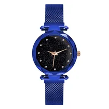 Женские часы, женские магнитные звездное небо, кварцевые часы, бриллиантовые Наручные часы, браслеты, женские часы C25
