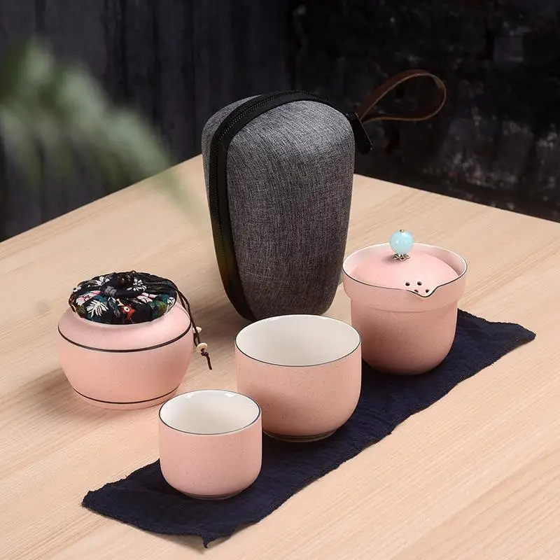 Китайский чайный сервиз керамический чайник Gaiwan чашка чая Портативный Путешествия китайский чайный набор кунг-фу Чайные сервизы