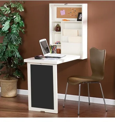 Description Picture 2 of itemVariable folding multi-function wall-mounted bookcase, desk bar, small family computer desk desk on the wall