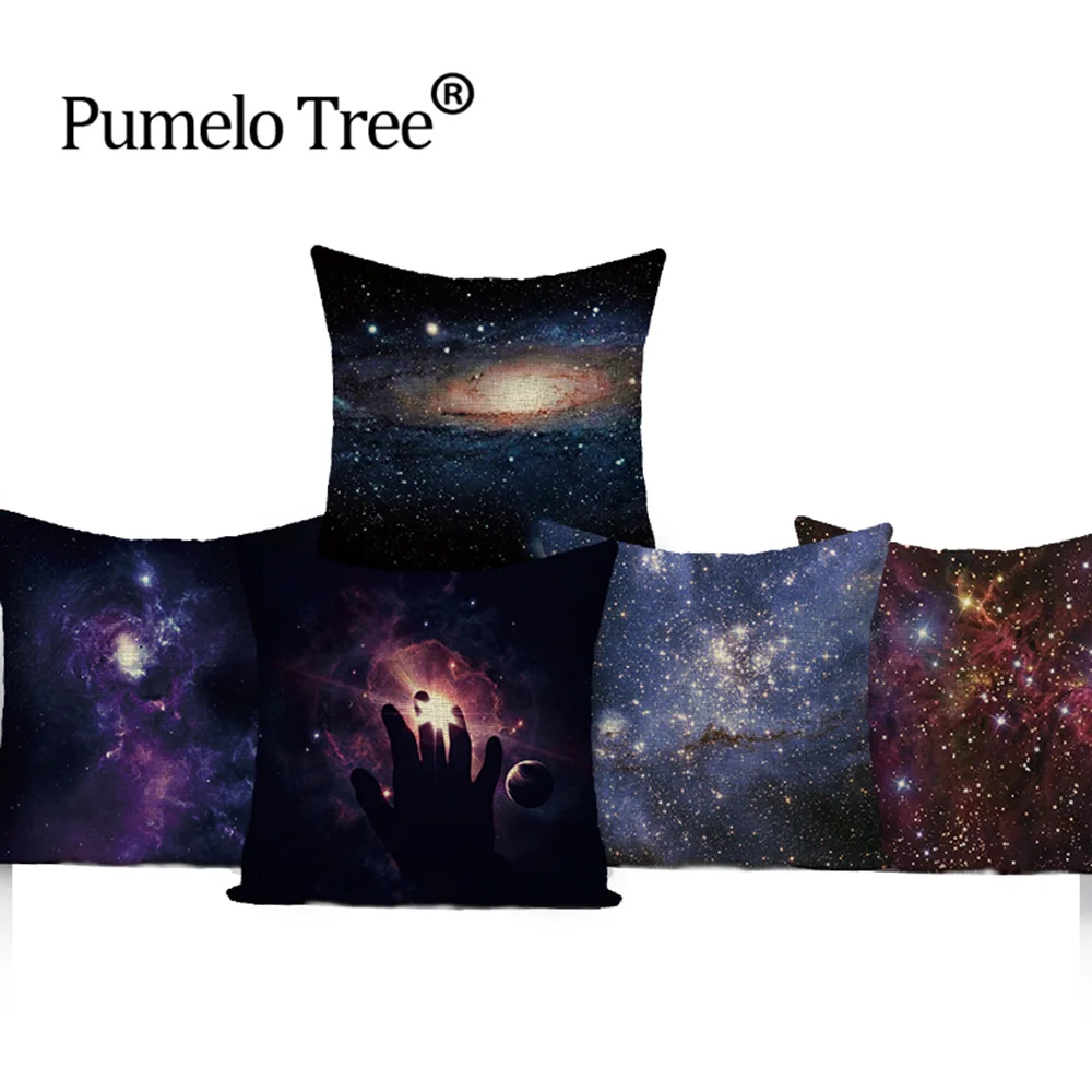 Universe Starry Cotton Linen Throw Pillow Case Cushion Cover Home Decor 18/"