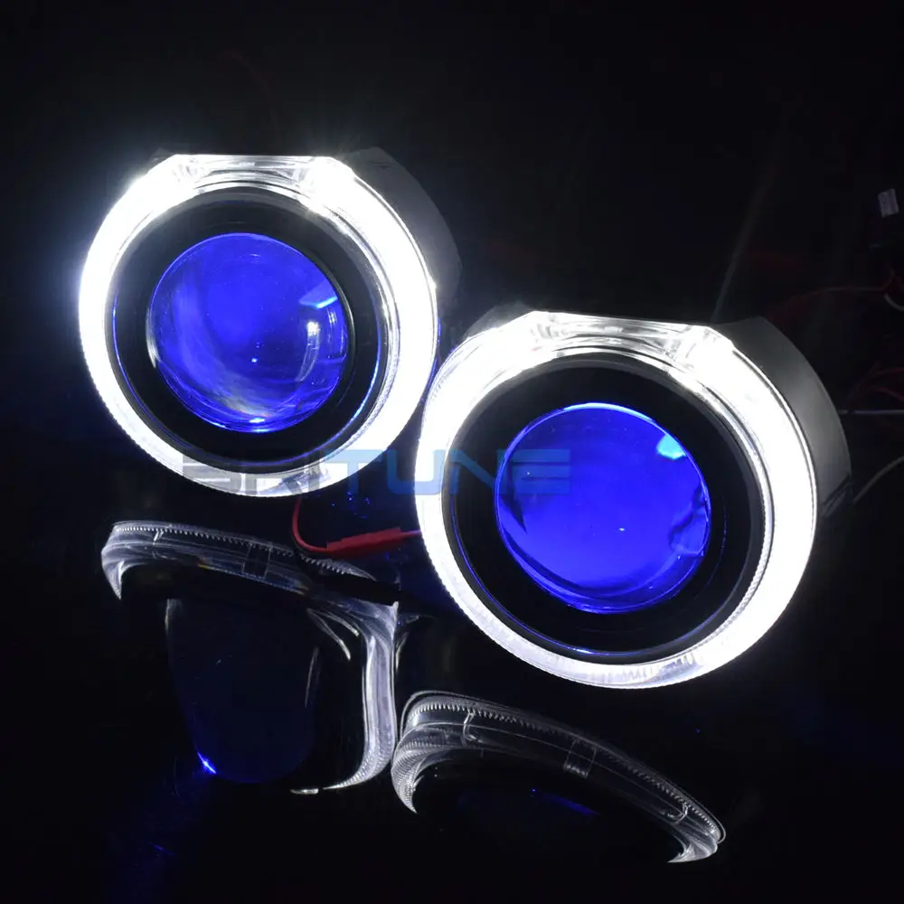 Линзы для фар светодиодный проектор Angel Devil Eyes HID H4 H7 Биксеноновые линзы 2,5 автомобилей H1 ксеноновые автомобильные фары аксессуары для модернизации