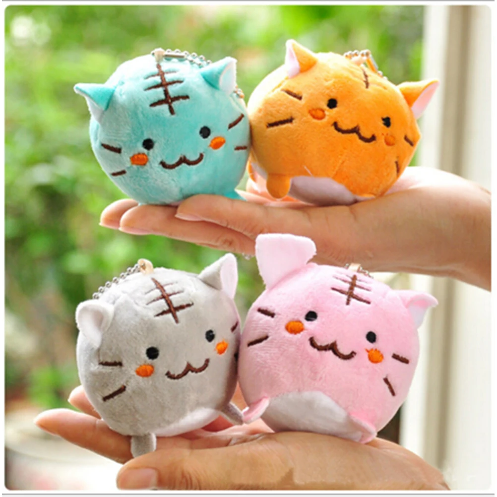 1Pc Strap Pendant Plush Cute Squishy Tiger Cat Cartoon Kawaii Gift Present Charms Bag Accessories