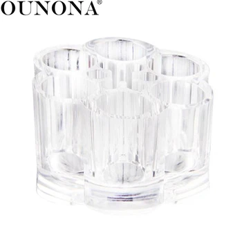 

OUNONA 6 Posti Cosmetic Storage Container Display Stand Clear Acrylic Cosmetic Makeup Organizer Storage Box For Jewelry