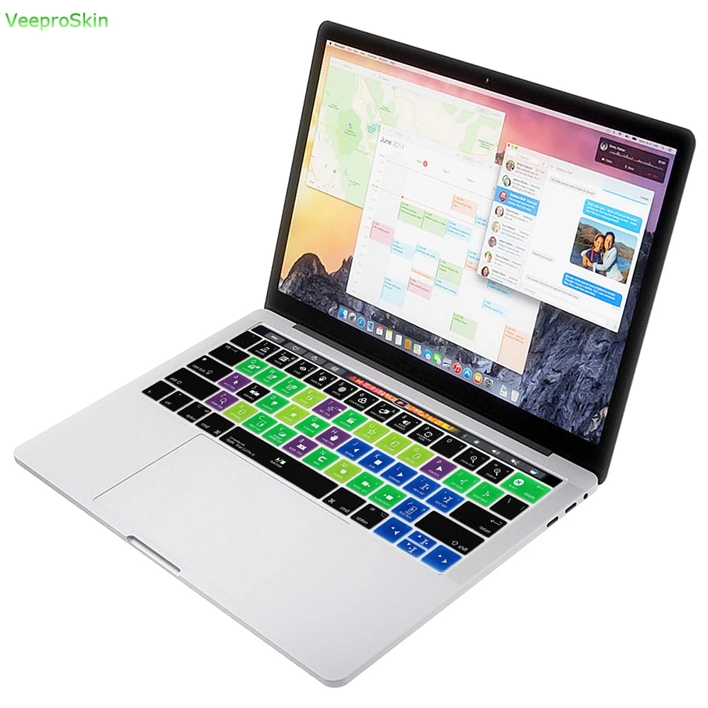 Final Cut Pro X для Macbook 13 дюймов A1706 15 A1707 A1989 A90 сенсорная панель Короткие клавиши Тонкий