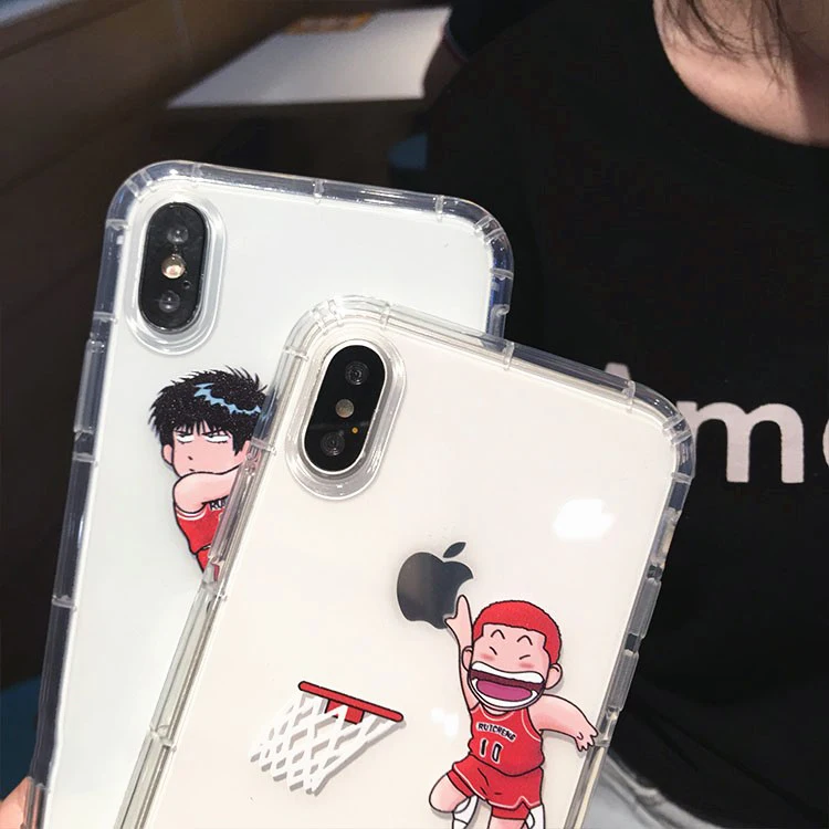Cute Cartoon Slam Dunk Case For iPhone 13 12 11 Pro Max X 6 6s 7 8 Plus Xr Xs Max Coque Anime Funda Soft Transparent Clear Cover iphone 13 pro max case