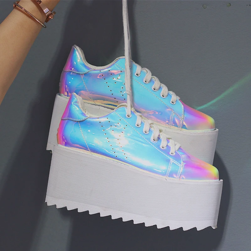 High Heels Platform Shoes Women New 2018 Spring Autumn Arrival Designer Fashion Creepers Young Ladies Girls Wedges Pumps Shoes (19)