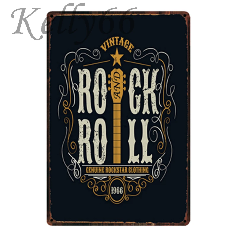 [ Kelly66 ] Rock Metal Sign Tin Poster Home Decor Bar Wall Art Painting 20*30 CM Size y-1862 | Дом и сад