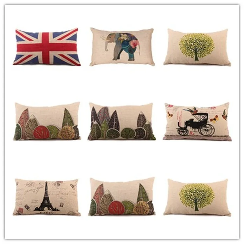 

RECOLOUR New Nordic Fashion Printed Pillow cover Bed Sofa Cushion Cover Home cojines decorativos para sofa 30x50cm