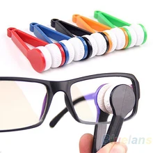 NEW Mini Portable Glasses Eyeglass Sunglasses Spectacles Microfiber Cleaner Brushes BI1I