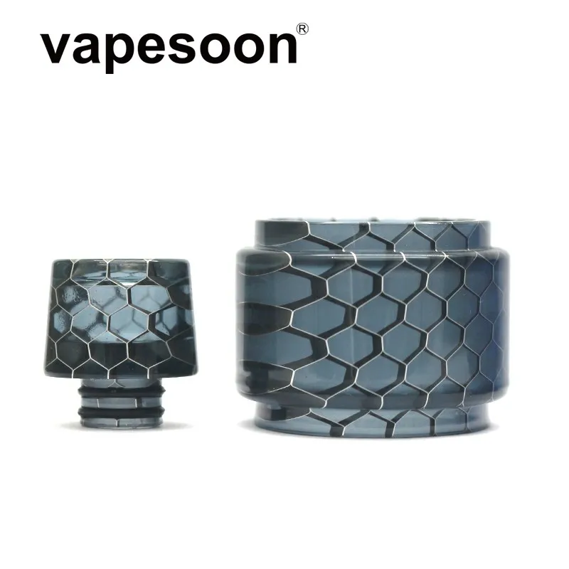 

vapesoon Snake Skin Replace Bulb Resin Tube with Cobra Drip Tip for Uwell Crown 4 Tank Atomzer 6ml Crown IV Kit Mod