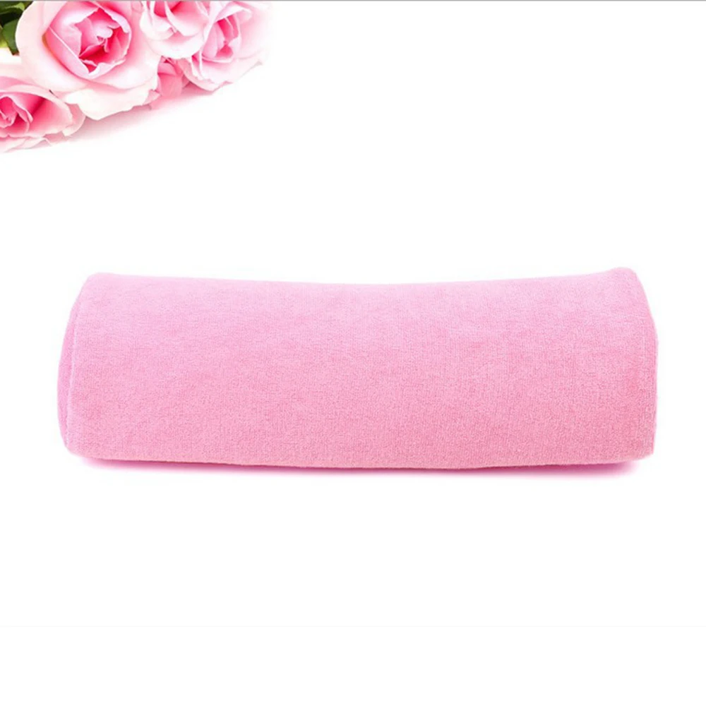 Professional Half Hand Cushion Rest Pillow Long Nail Art Design Manicure Soft Column Nail Salon Polish Hand Holder Nail Art Tool - Цвет: pink