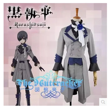 

Black Butler 3 Ciel Phantomhive Grey Full Set Stylish Suit Cosplay Costume ,Perfect Custom For you!