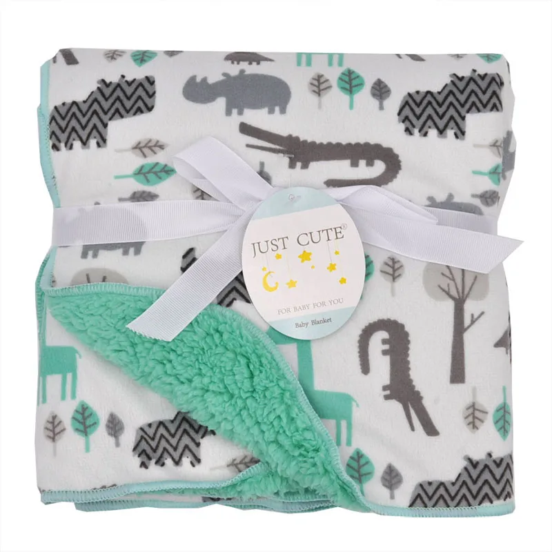 Cute Cartoon Newborn Baby Blanket Coral Fleece Baby Swaddle Super Soft Baby Wrap for Infant Baby Bedding Blanket Size 102cm76cm (19)