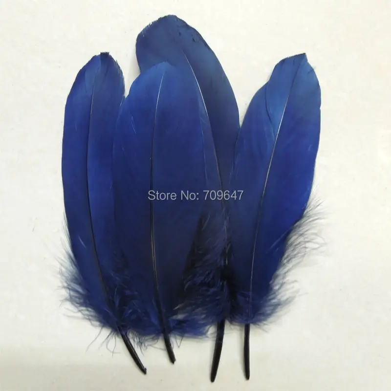 

200pcs/lot!15-20cm long Navy Blue/Dark Blue Goose Feathers,Hat Trimming,Feathers for Millinery,Fascinators&Crafts