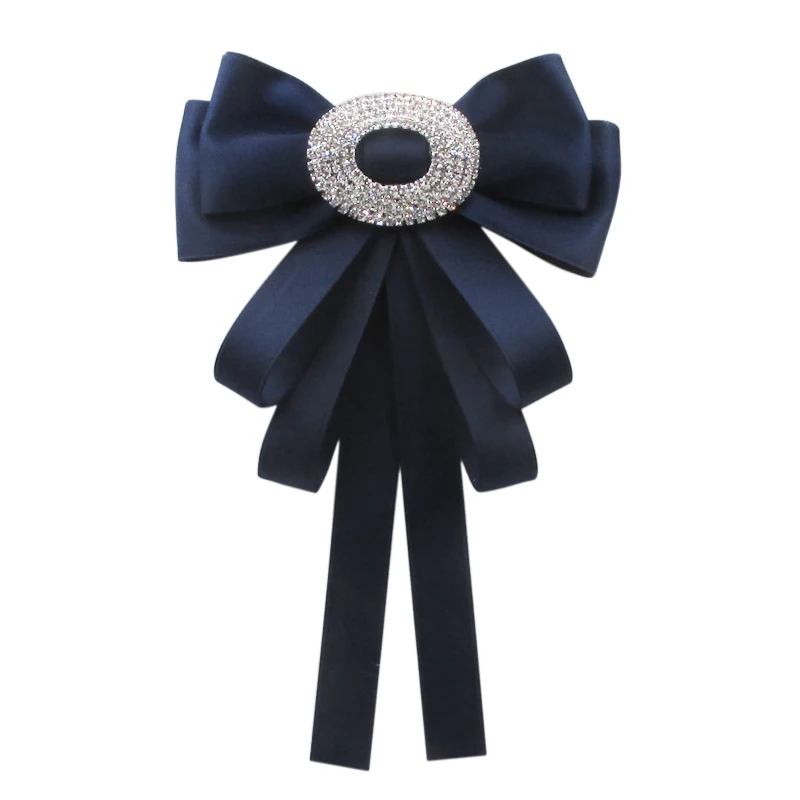 Винтажная ткань броши «бант» Для женщин галстук для шеи импортный материал аксессуары для свадебной вечеринки высокое качество аксессуары для одежды 316 - Окраска металла: blue 2
