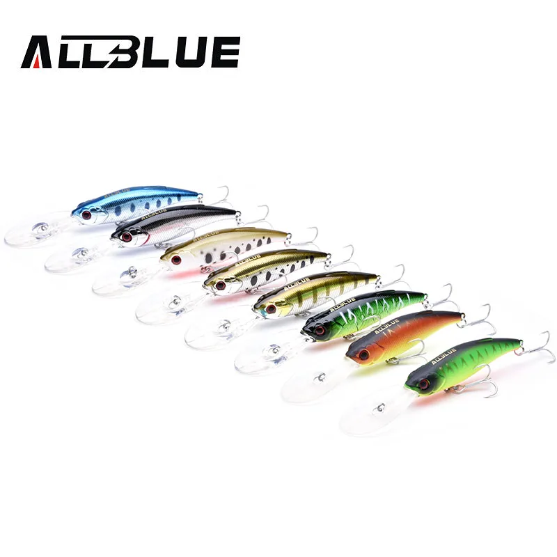 ALLBLUE DEEP CATCHER 75F плавающая рыболовная приманка Shad Minnow 4,5 м искусственная приманка пластиковая 3D Воблер для глаз Приманка для щуки Рыболовная Снасть