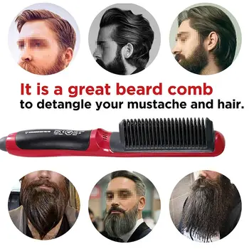 

Portable Beard Straightener Comb Hair Straightening Brush Instant Styling Tool for Men