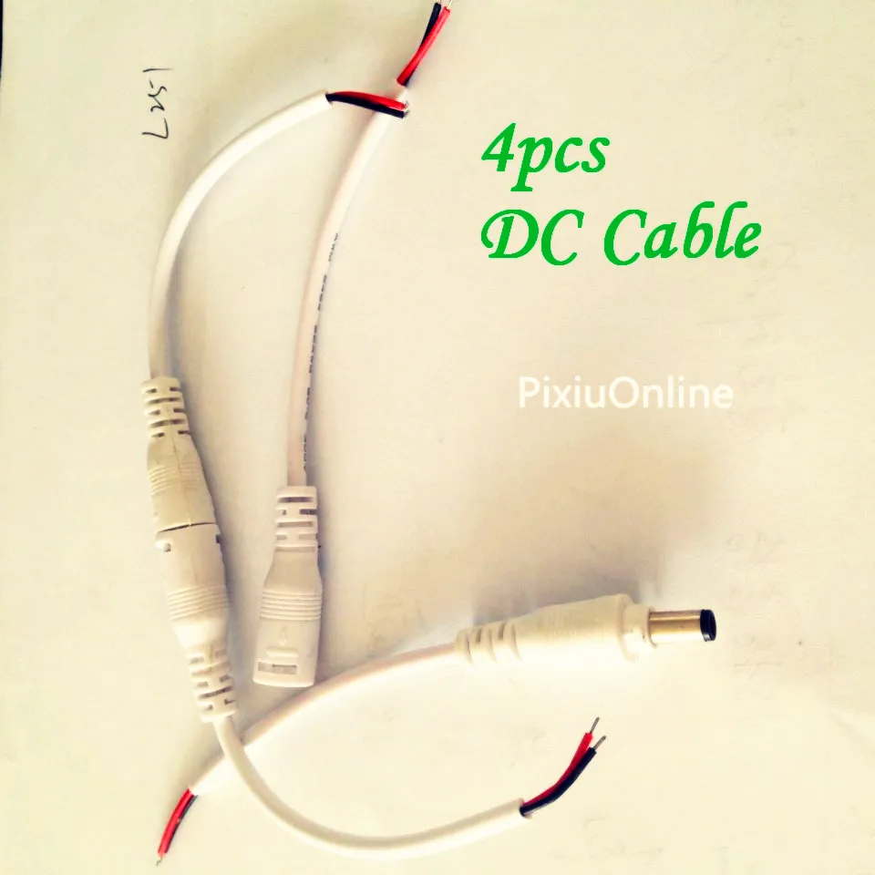 Фото 4 шт. L258 UL2464 22AWG 2-жильный белый водонепроницаемый кабель постоянного тока, бесплатная доставка №2
