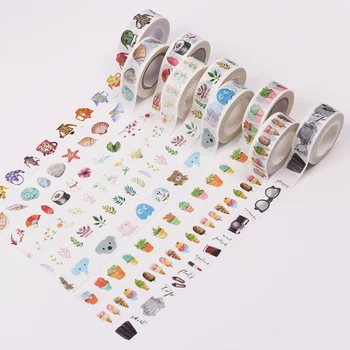 

2 PCS Japanese Tape Decorative Tape Scrapbook Paper Masking Sticker Set Photo Album Tape Set