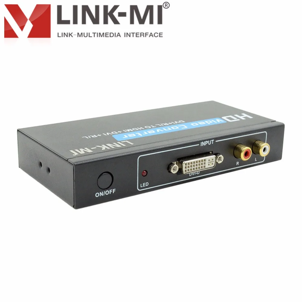 LINK MI DVI на HDMI/DVI конвертер поддерживает VGA видео высокой четкости 1080p с RCA аудио D к