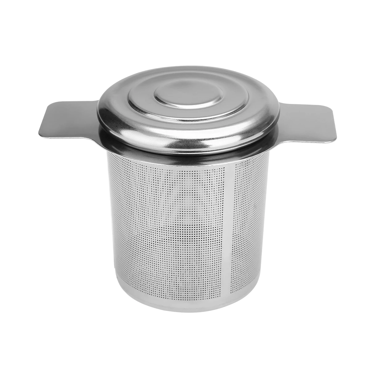Reusable Stainless Steel Tea Mesh Infuser Metal Cup Strainer Loose Leaf Filter With Lid Drinkware Kitchen Accessories